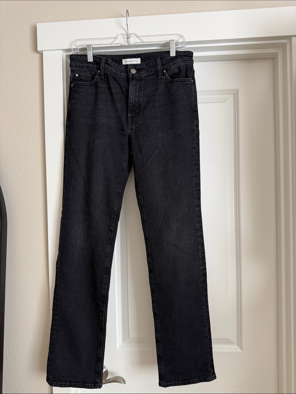 Treasure & Bond Black Straight-Leg Jeans